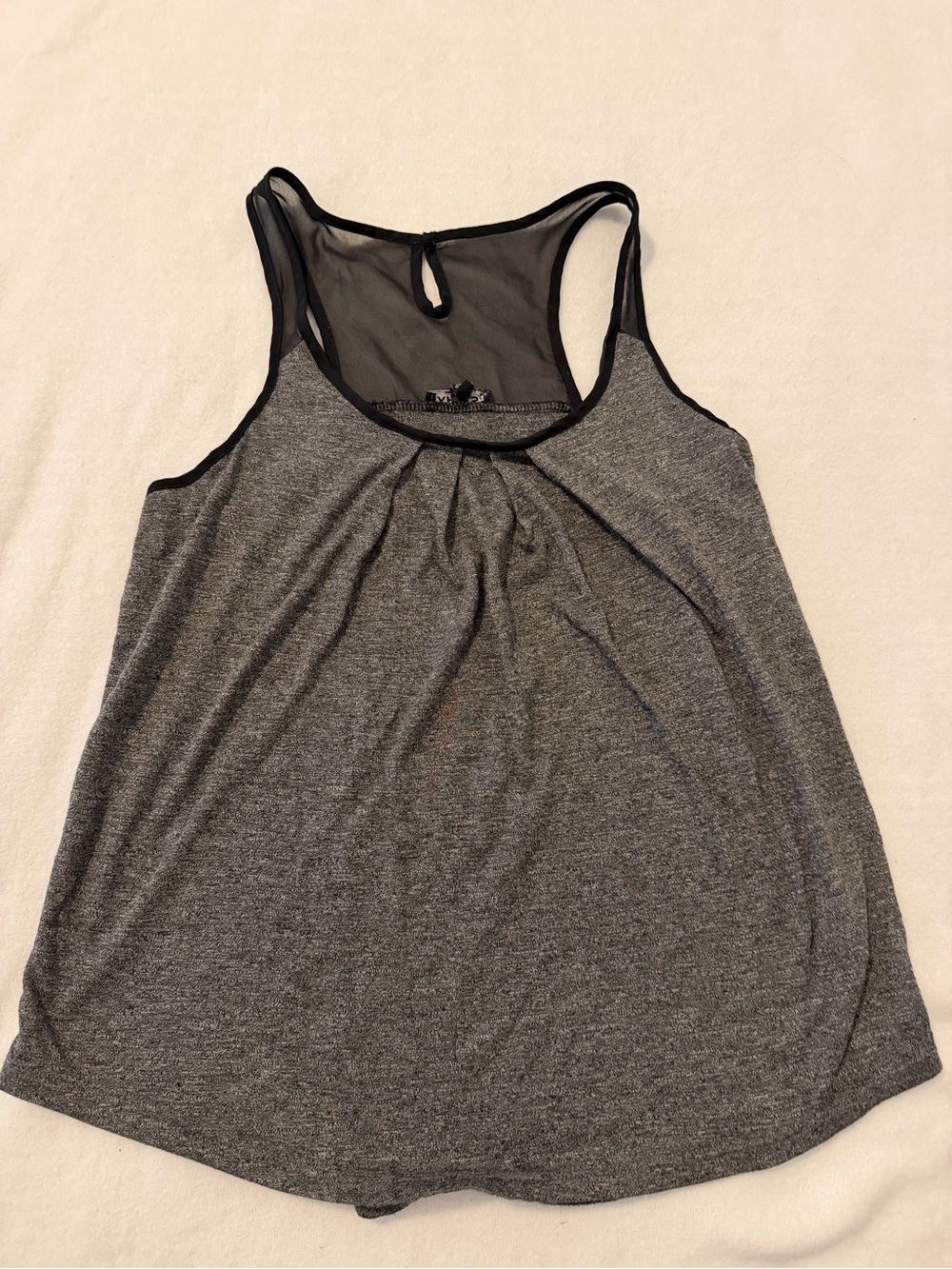 Express Gray Tank with Black Mesh Racerback